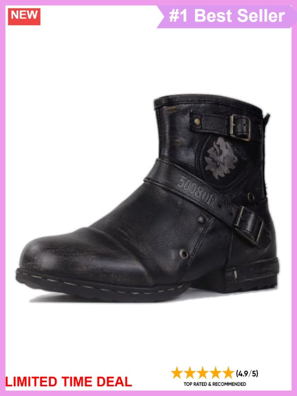 Leather Moto Boots Women Ankle Zipper Chukka Handmade Comfortable